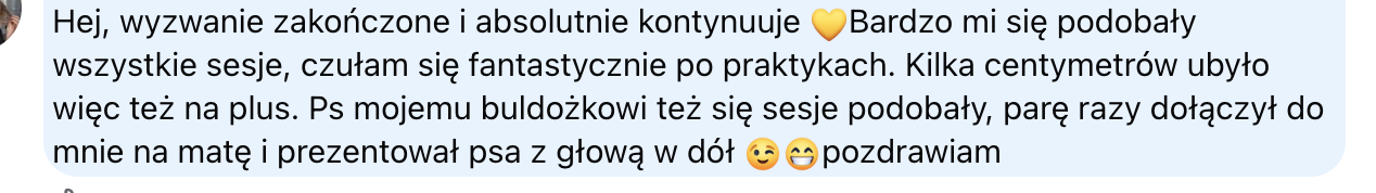 Opinia uczestniczki wyzwania ABS 20